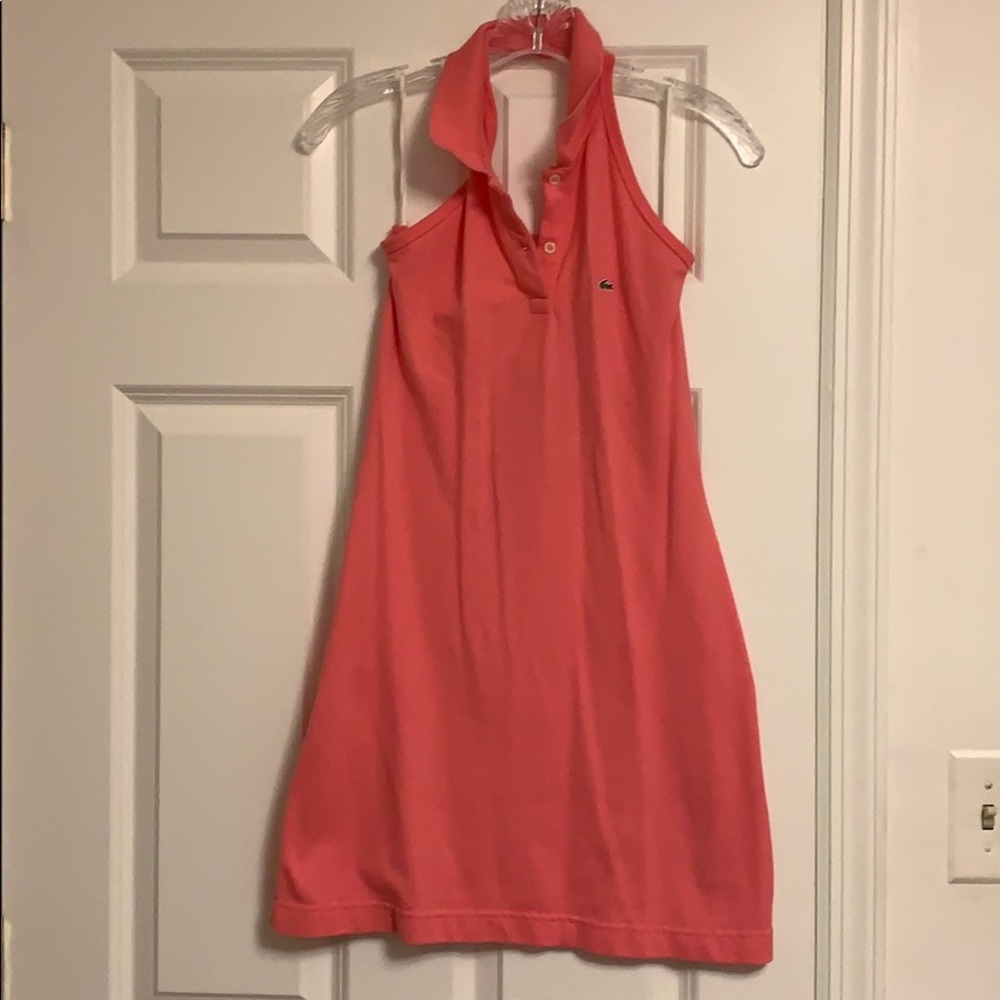 Lacoste Pink collared dress